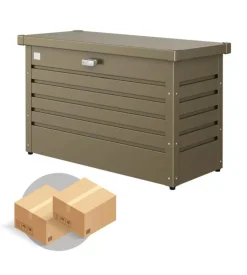 Baule postale per pacchi impermeabile biohort "paket-box 100" in acciaio zincato bronzo metallizzato 195 lt 101x46x61 cm - cod. 62910