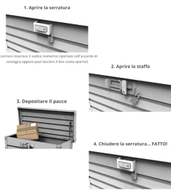 Baule postale per pacchi impermeabile biohort 