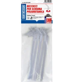 Beccucci per schiuma poliuretanica - 5 pezzi.