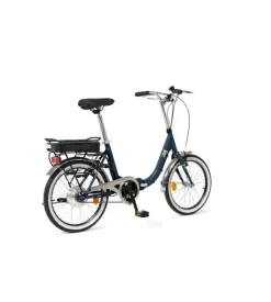 Bici elettrica e-bike city fold green nera con pedalata assistita,  autonomia 20 km  e pieghevole
