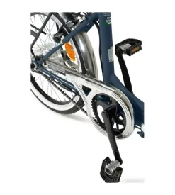 Bici elettrica e-bike city fold green nera con pedalata assistita,  autonomia 20 km  e pieghevole