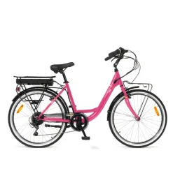 Bici elettrica i-bike "city easy urban" 26" 45 km magenta