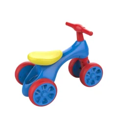 Bici pedagogica per bambini quad con 4 ruote, colore blu