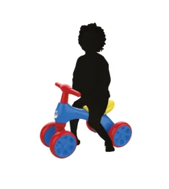 Bici pedagogica per bambini quad con 4 ruote, colore blu