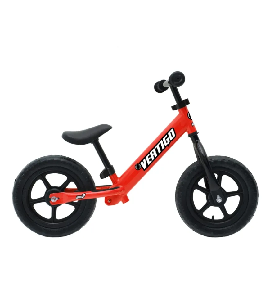 Bici pedagogica per bambini senza pedali, "vertigo", colore rosso