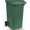 Bidone pattumiera professionale per rifiuti con ruote e capienza da 120 litri, 55x49x94 cm