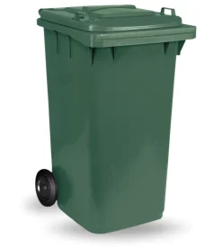 Bidone pattumiera professionale per rifiuti con ruote e capienza da 120 litri, 55x49x94 cm