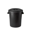 Bidone per immondizie con coperchio da 100 litri - nero.