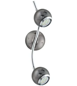 Bimeda - barra 2 x 2,5w gu10led  acciaio/nickel