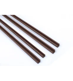 Binari plastica per ante scorrevoli superiore + inferiore (rif. 2) marrone