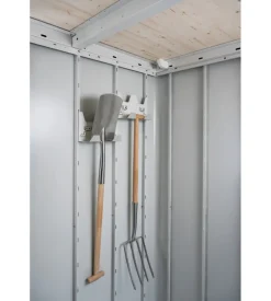 Biohort 2 pezzi ganci porta attrezzi per casetta da giardino neo, grigio/bianco