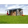 Biohort - tettoia per casetta europa misure 6 - 7 argento metallizzato
