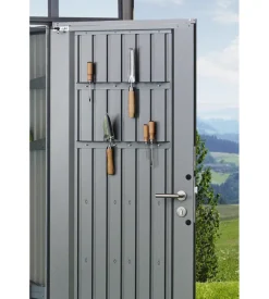 Biohort portautensili2 pezzi per casetta attrezzi neo grigio quarzo