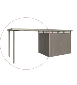 Biohort tetto laterale casetta highline mis. h4 grigio quarzo
