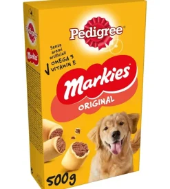 Biscotti per cani pedigree "markies original" adulto di tutte le taglie con vitamine, calcio e omerga 3 500 gr
