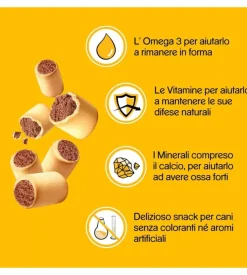Biscotti per cani pedigree "markies original" adulto di tutte le taglie con vitamine, calcio e omerga 3 500 gr