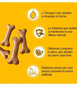 Biscotti per cani pedigree "biscrok multi mix" adulto di tutte le taglie con vitamine, calcio e omerga 3 500 gr