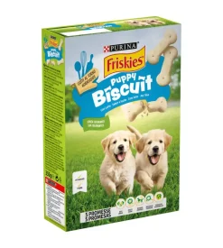 Biscotti per cani purina friskies "puppy biscuit" per cuccioli di tutte le taglie con latte 350 gr
