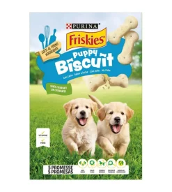 Biscotti per cani purina friskies "puppy biscuit" per cuccioli di tutte le taglie con latte 350 gr