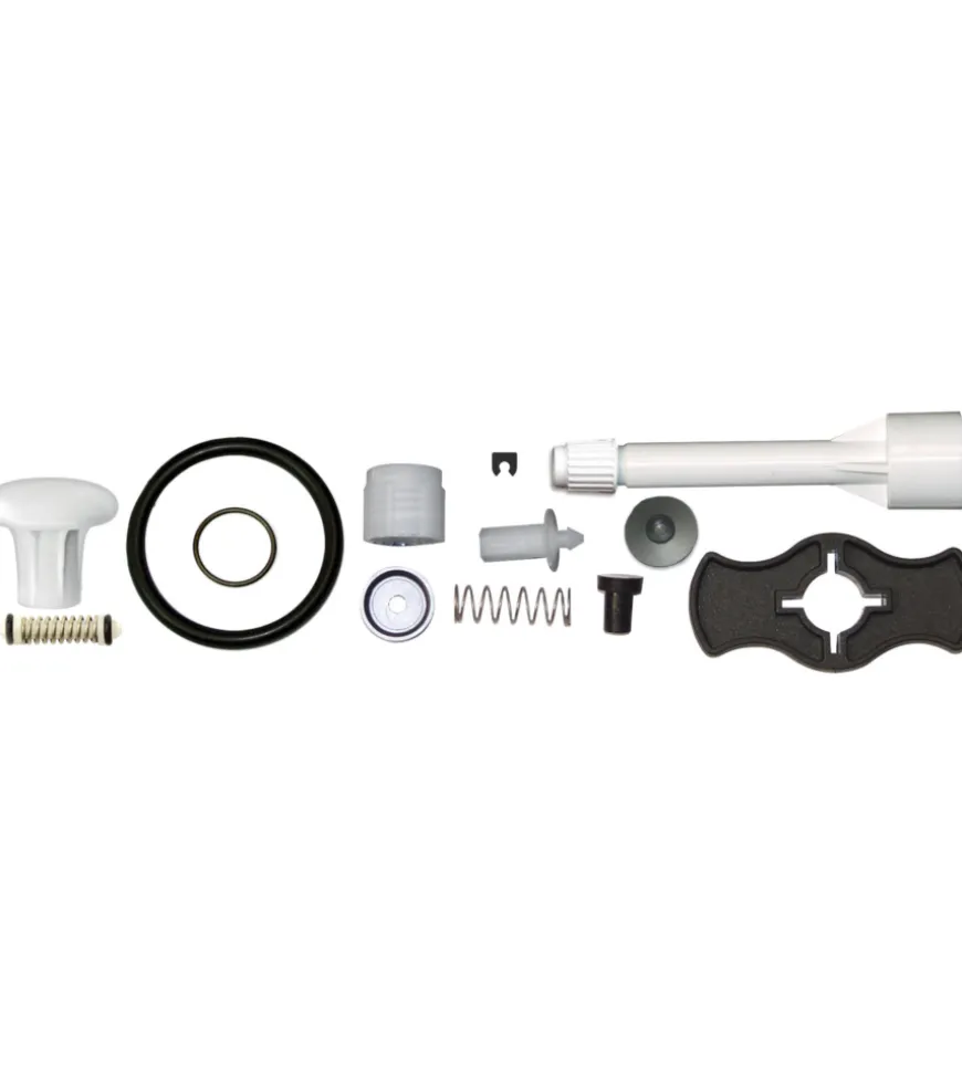 Blister con set di ricambi per beccuccio per pompetta modello eva e thema.