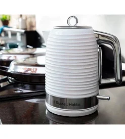 Bollitore elettrico in plastica bianca, 1,7 litri - russel hobbs