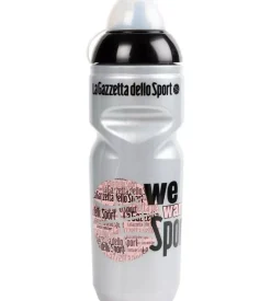 Borraccia per bicicletta gazzetta dello sport grigio perlato in plastica, 800 ml