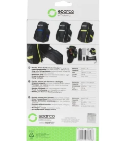 Borsa da sella per bicicletta sparco in nylon, 26x8,8x7 cm