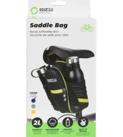Borsa da sella per bicicletta sparco in nylon, 26x8,8x7 cm