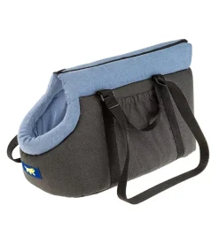 Borsa in tessuto per il trasporto di gatti e cani di piccola taglia "azzurro 50" - ferplast