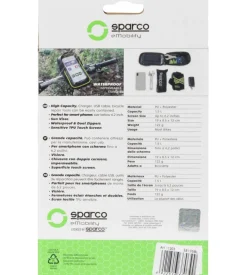 Borsa porta cellulare per bici sparco in microfibra, 19x11x5,5 cm