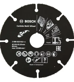 Bosch disco universale 2608623012 in carburo per smerigliatrice, 115 mm