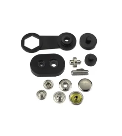 Bottoni automatici 13 mm. - ottone nichelato - 10 pz.