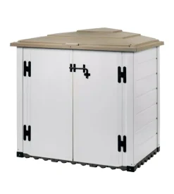 Box da giardino garofalo "tuscany evo 100" in pvc bianco 1005 lt 131x88x133 cm