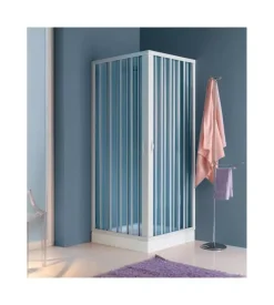 Box doccia ad angolo con ante pieghevoli in pvc  80 - 90.