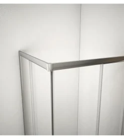 Box doccia angolare in alluminio con vetro trasparente 80x80x185 cm