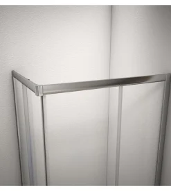 Box doccia angolare in alluminio con vetro trasparente 70x90x185 cm