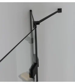 Box doccia "stella" alluminio nero, 80x80x190 cm