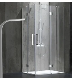 Box doccia "stella" alluminio cromato, 70x100x190 cm