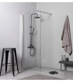 Box doccia walk-in cromo 6mm, 100x190 cm