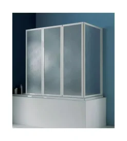 Box per vasca con 4 ante pieghevoli in crilex h135 cm