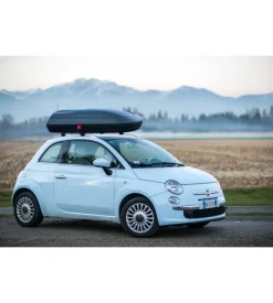 Box tetto auto da 320 litri "ba320" in polipropilene finitura carbonio 1320x778x345 cm