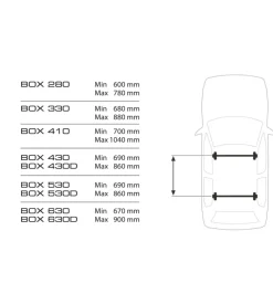 Box tetto per auto nordrive 330 litri in abs grigio goffrato - n60000