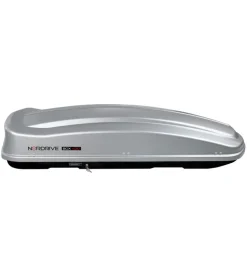 Box tetto per auto nordrive 430 litri in abs grigio goffrato - n60010