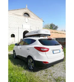 Box tetto per auto nordrive 530 litri  in abs argento lucido - n60021