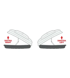 Box tetto per auto nordrive 630 litri in abs con doppia apertura argento lucido - n60028