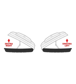 Box tetto per auto nordrive 530 litri in abs con doppia apertura nero lucido - n60025