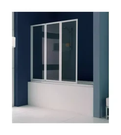 Box vasca con 3 ante pieghevoli in crilex - 46 x 135.