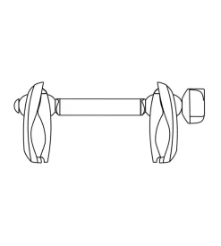 Braccetto ferma telaio da bici a bici per portabici justclick e foldclick yck609