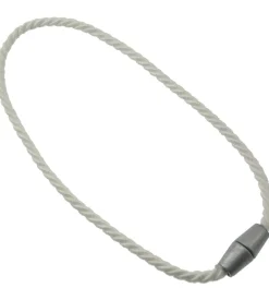 Bracciale magnetico per arricciare/decorare le tende -colore bianco.