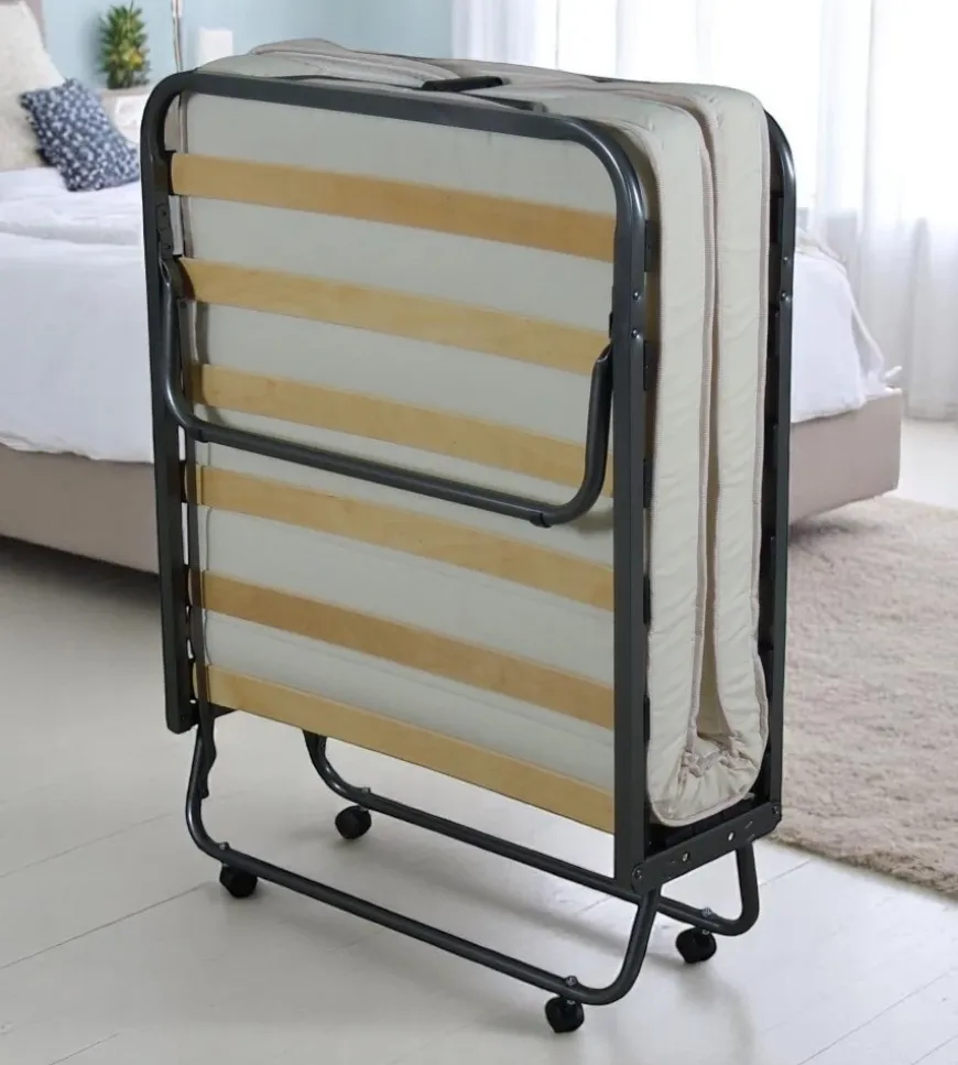 Brandina letto pieghevole con materasso trapuntato da 10 cm 80x200x37 cm